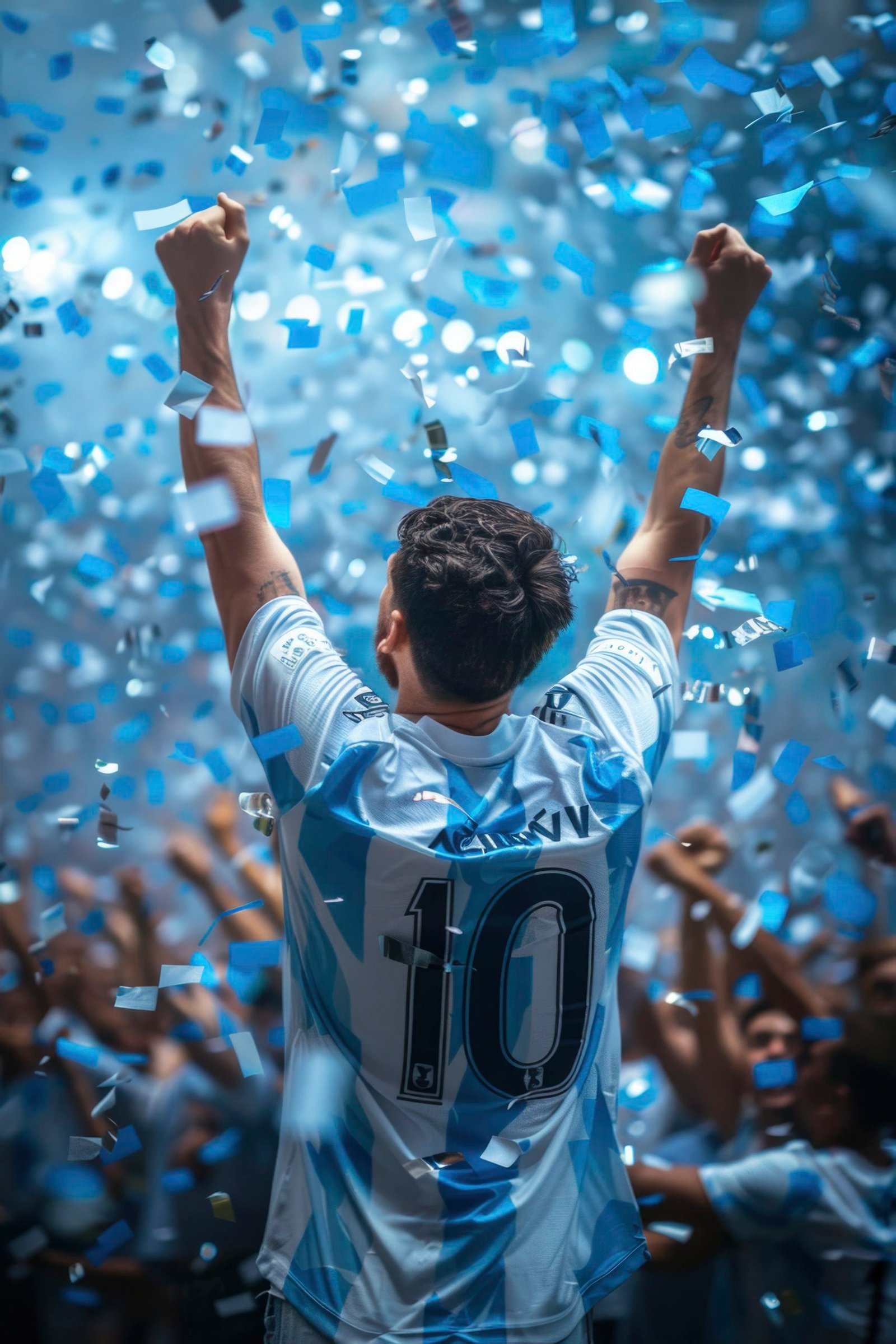 fans cheering soccer final argentina colombia