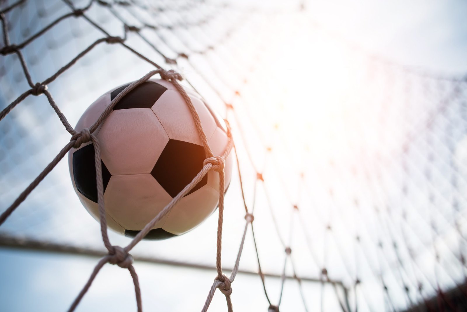 Home soccer into goal success concept